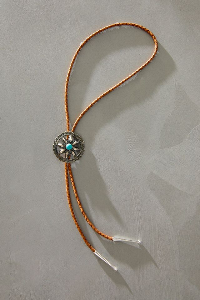 Broken Arrow Flower Bolo Tie #1