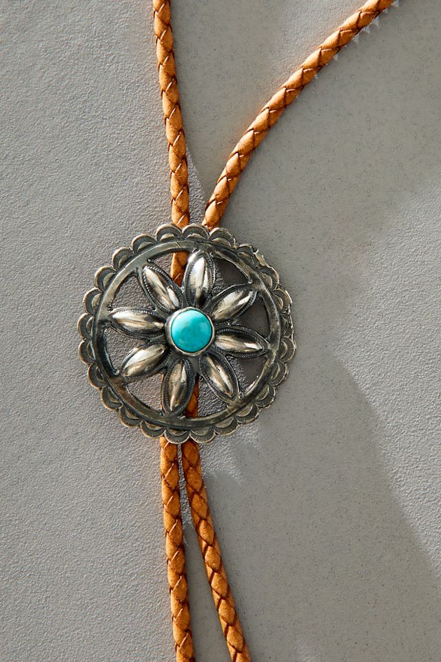 Broken Arrow Flower Bolo Tie #2