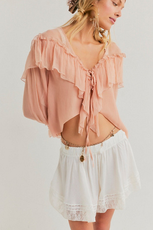 Morning Breeze Shorts by Intimately at Free People in White, Size: L