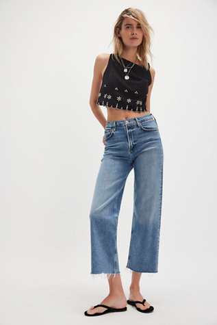 Haut Brodé Uni Kayla par Free People en Jet Black, pour femme