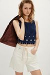Kayla Solid Embroidered Top
