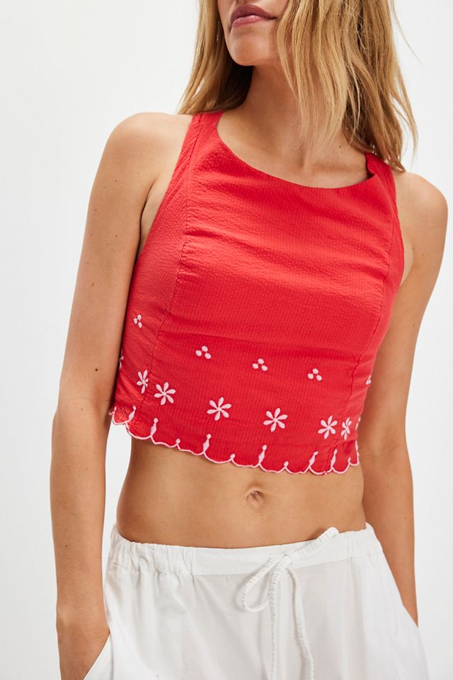 Kayla Solid Embroidered Top