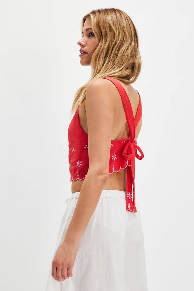 Kayla Solid Embroidered Top