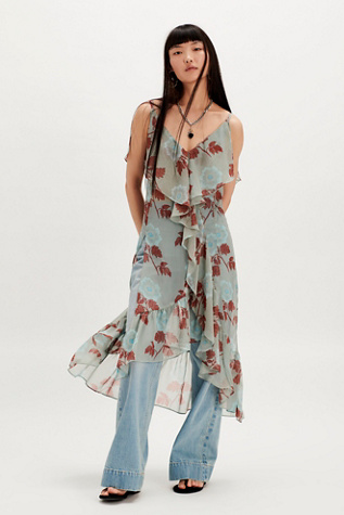 Sunfaded Maxi Top by Free People in Blue, Size: M