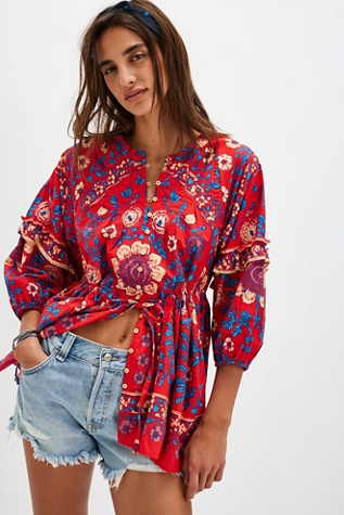 Avery Tunic at Free People in Flame Combo, Size: XS