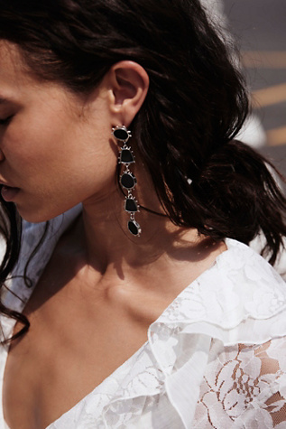 Melinda Stone Earrings by Free People in Black