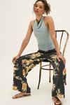 Day's End Linen Printed Pull-On Pants