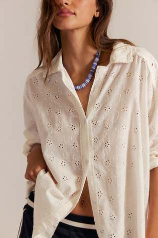 We The Free Mae Washed Eyelet Shirt