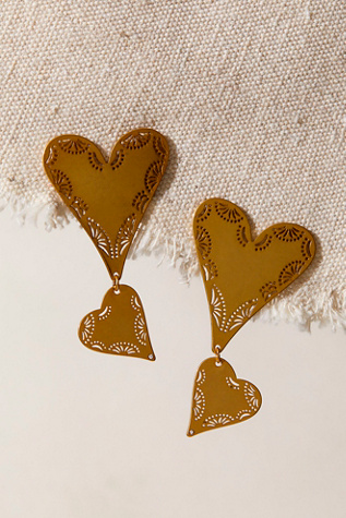 Paint The Sky Dangle Earrings by Free People in Gold