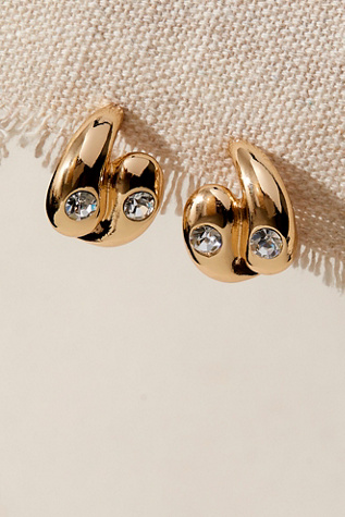 Erin Hoop Earrings by Free People in Gold