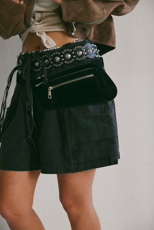 Женская сумка Free People Avalon Suede Sling, цвет: Чёрный — фото 6