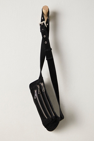 Avalon Suede Sling Bag by Free People in Black