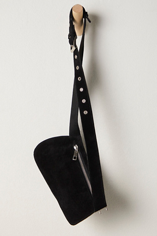 Женская сумка Free People Avalon Suede Sling, цвет: Чёрный — фото 3