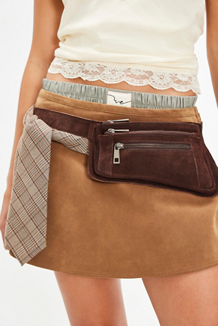 Avalon Suede Sling Bag by Free People in Brown