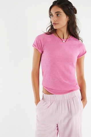 We The Free Hazy Tee at Free People in Pink, Size: XL