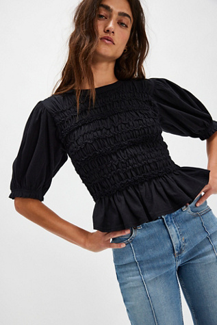 Maxey Knit Top at Free People in Black, Size: XS