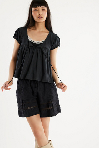 We The Free Lili Tee at Free People in Black, Size: Small