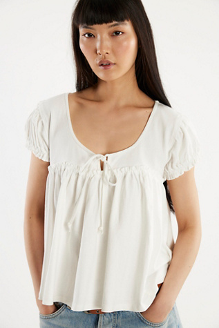 We The Free Lili Tee at Free People in White, Size: XS
