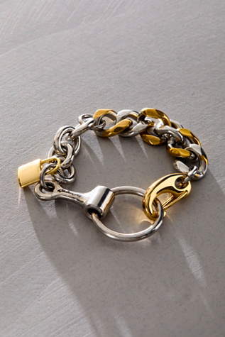 Atelier CG Dale Bit Bracelet en Silver Chain, pour femme chez Free People