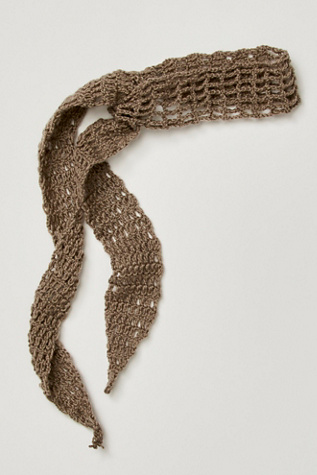 Knit Soft Headband With Ties by Free People in Black