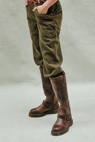 Dr. Martens Anistone Knee High Boots at Free People in Brown, Size: US 10