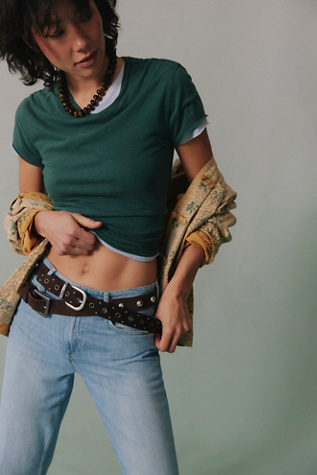 Sienna Suede Belt by Free People in Brown, Size: M/L