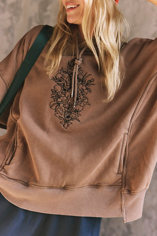 Sprint To The Finish Floral Logo Hoodie by FP Movement at Free People, Hickory, XS