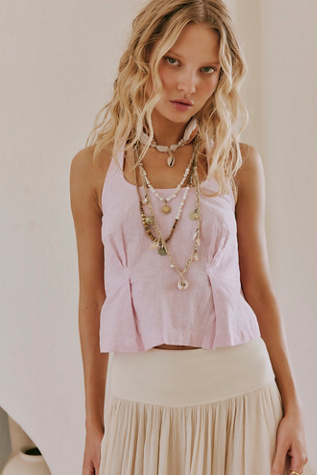 Melted Away Cotton-Linen Top by free-est at Free People in Star Heart, Size: Large