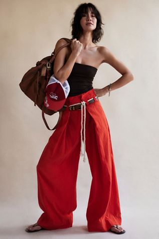FP One Tuxedo Wide-Leg Pants | Free People