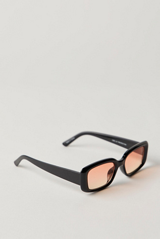 Женские солнцезащитные очки Free People Frankie Rectangle Sunglasses, цвет: Чёрный — фото 3
