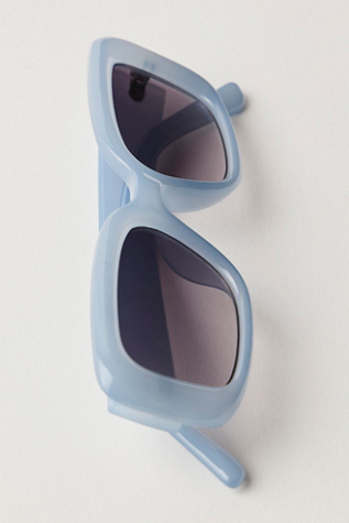 Frankie Rectangle Sunglasses by Free People in Blue