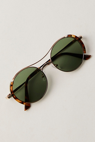 Euphoria Novelty Sunglasses At Free People In Gold/Tort