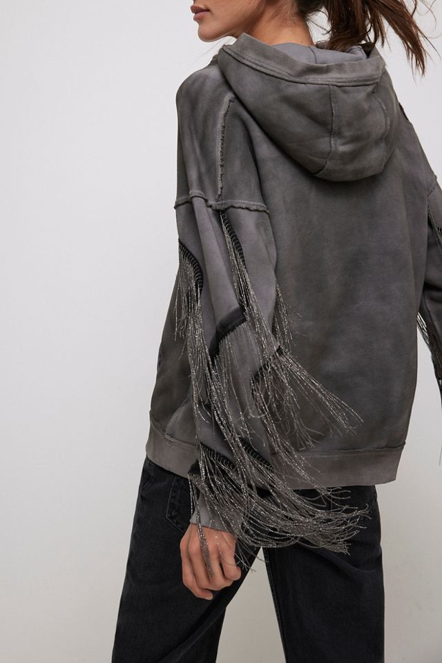 Tricia Fix Fringe Sleeve Hoodie #1