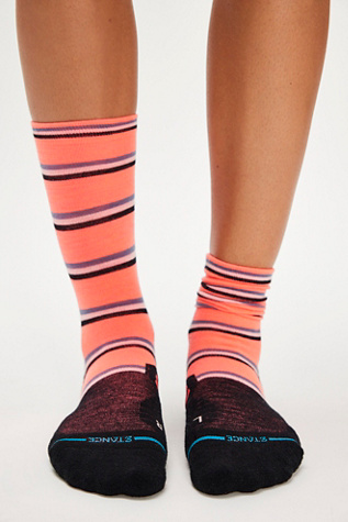 Stance Tumbler Light Wool Crew Socks at Free People, Neon Pink, M