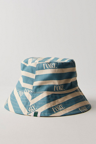 Женская панама Fore All Austi Bucket Hat, цвет: Синий полосатый — фото 2