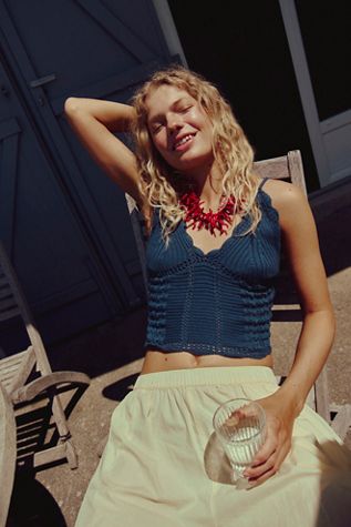 Sky Fauxchet Top
