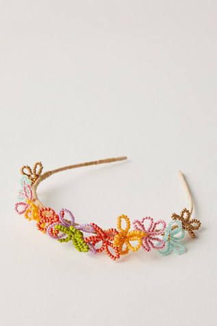 Zinnia Beaded Hard Headband By Curried Myrrh At Free People