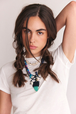 Don't Think Twice Necklace at Free People in Butter Espresso & Cowerie