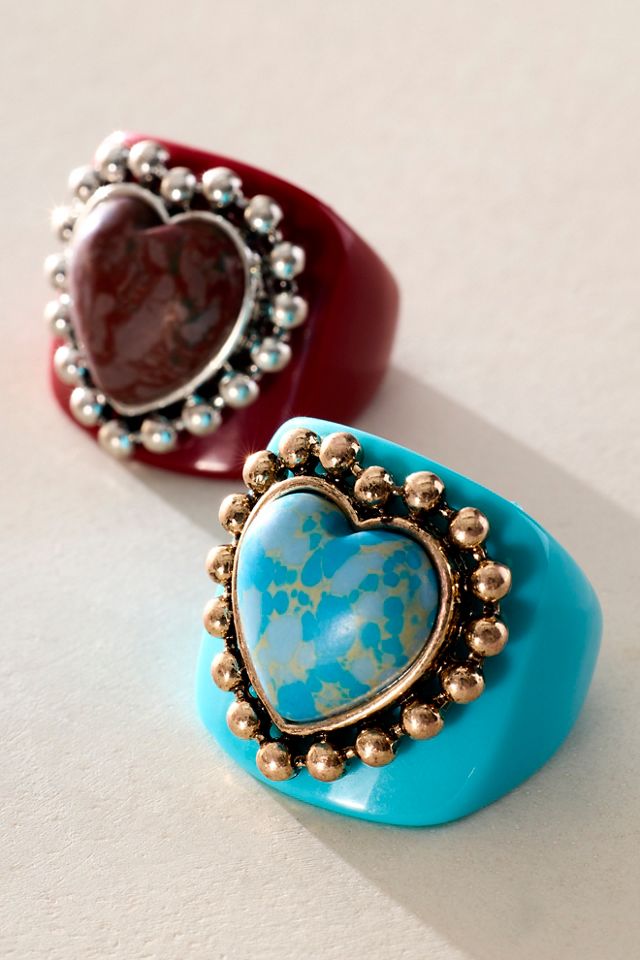 Studded Heart Ring #1