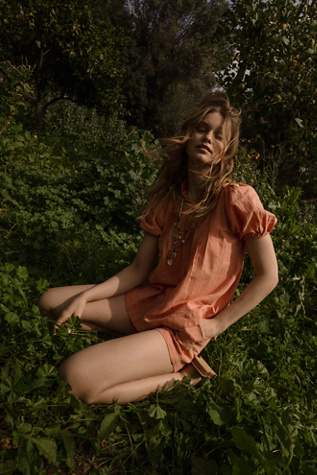 Sunny Somewhere Cotton-Linen Set by free-est at Free People in Pink, Size: XS
