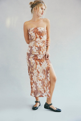 Presley Midi Dress by Free People in Brown, Size: M