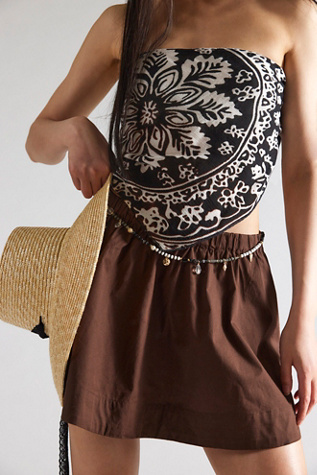 Liv Beaded Belly Chain par Free People en Noir Et Ivoire, pour femme