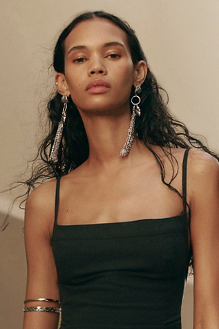 Perfect Days Dangle Earrings by Free People in Silver