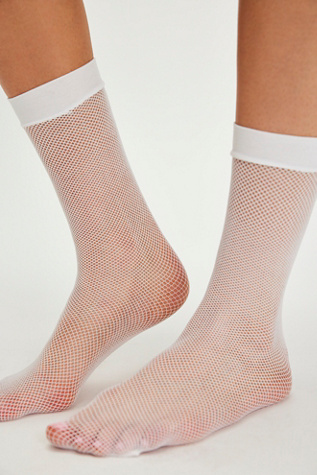 Net Socks by Maria La Rosa at Free People in White