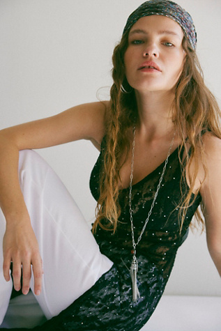 Dandee Long Necklace by Free People in Red