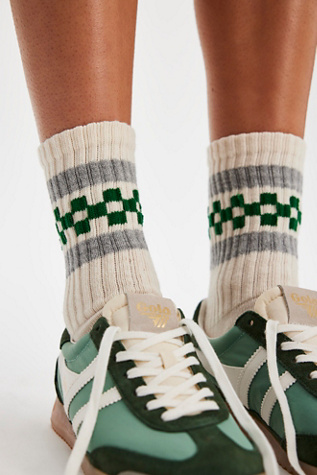 Retro Check Socks by American Trench at Free People in White