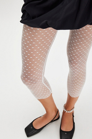 Only Hearts Cou Cou Lola Cropped Tights at Free People in White, Size: Medium