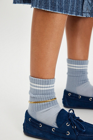 Le Bon Boyfriend Socks by Le Bon Shoppe at Free People in Blue