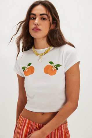Lisa Says Gah Alex Tee by Free People in Orange, Size: XS