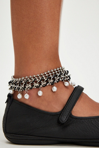 Stuck On Repeat Anklet by Free People in Silver